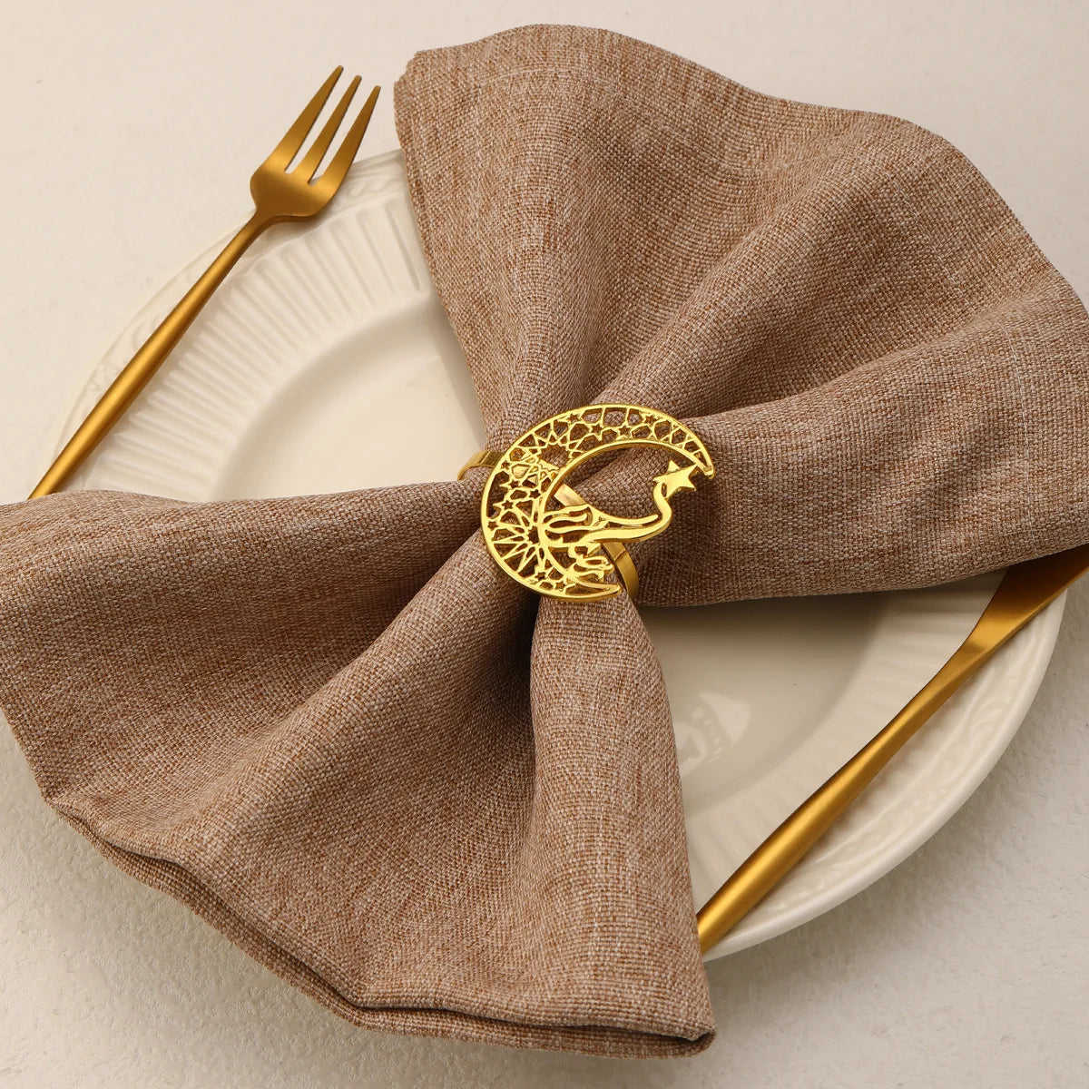 Gold Bismillah Napkin Holders