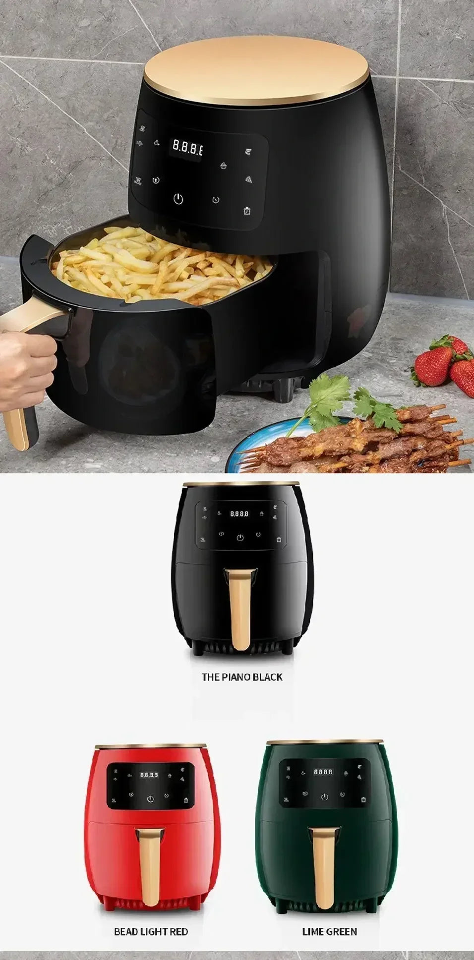 6L Air Fryer Multi-functional Intelligent Touch
