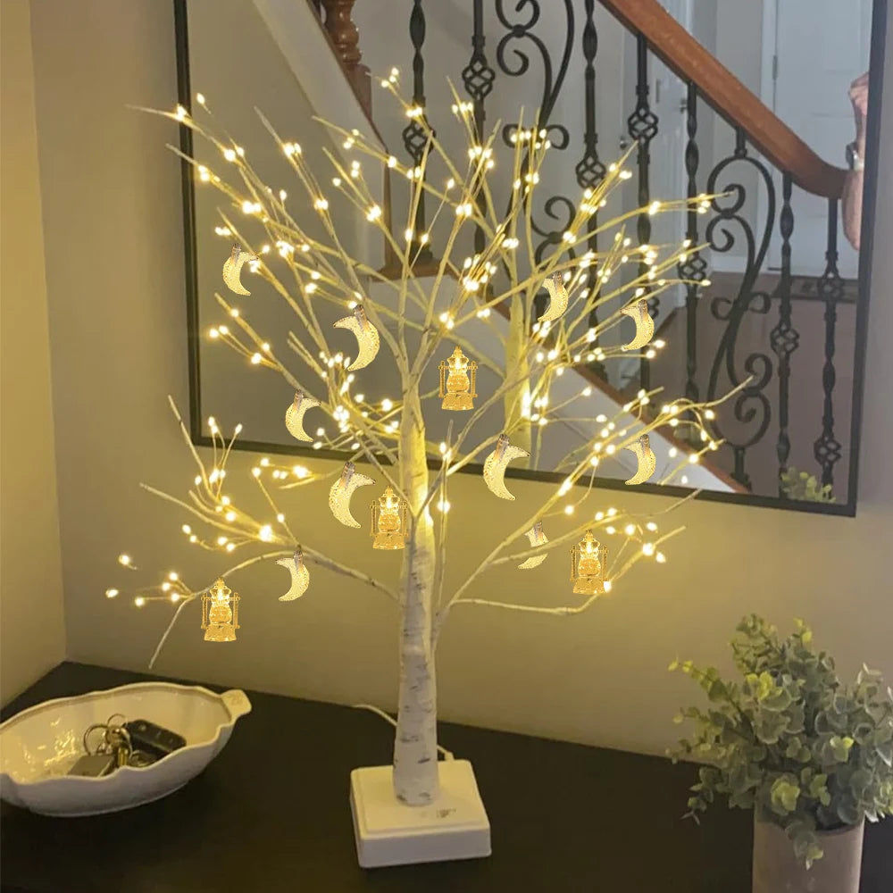 Lighted Birch Trees Star