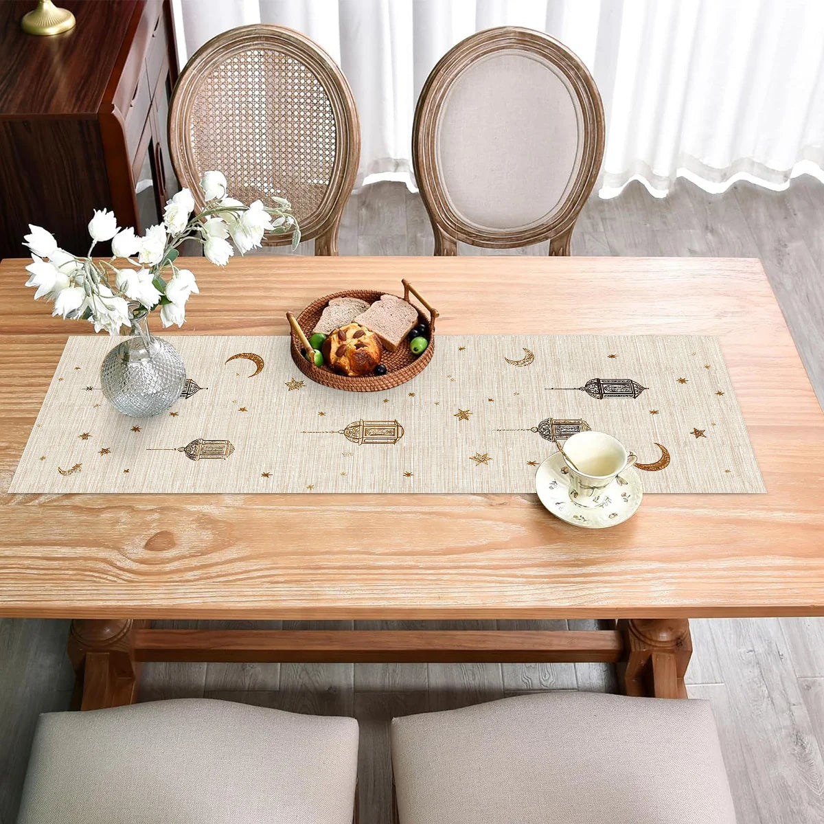 Ramadan Eid Mubarak Polyester Table Runner