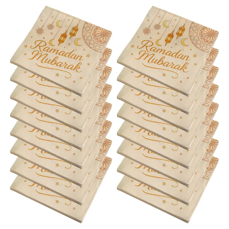 Serviettes de table Ramadan Lanterne de Lune