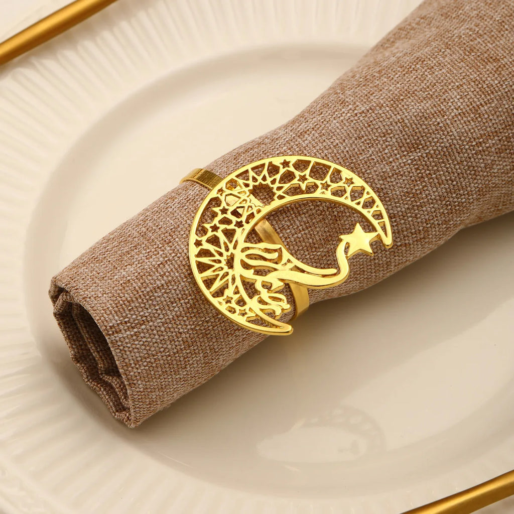Gold Bismillah Napkin Holders