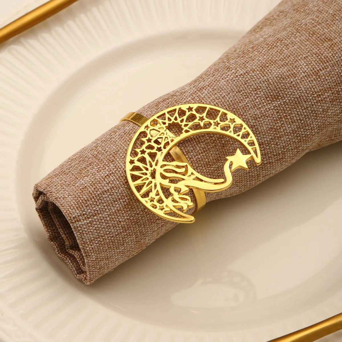 Gold Bismillah Napkin Holders