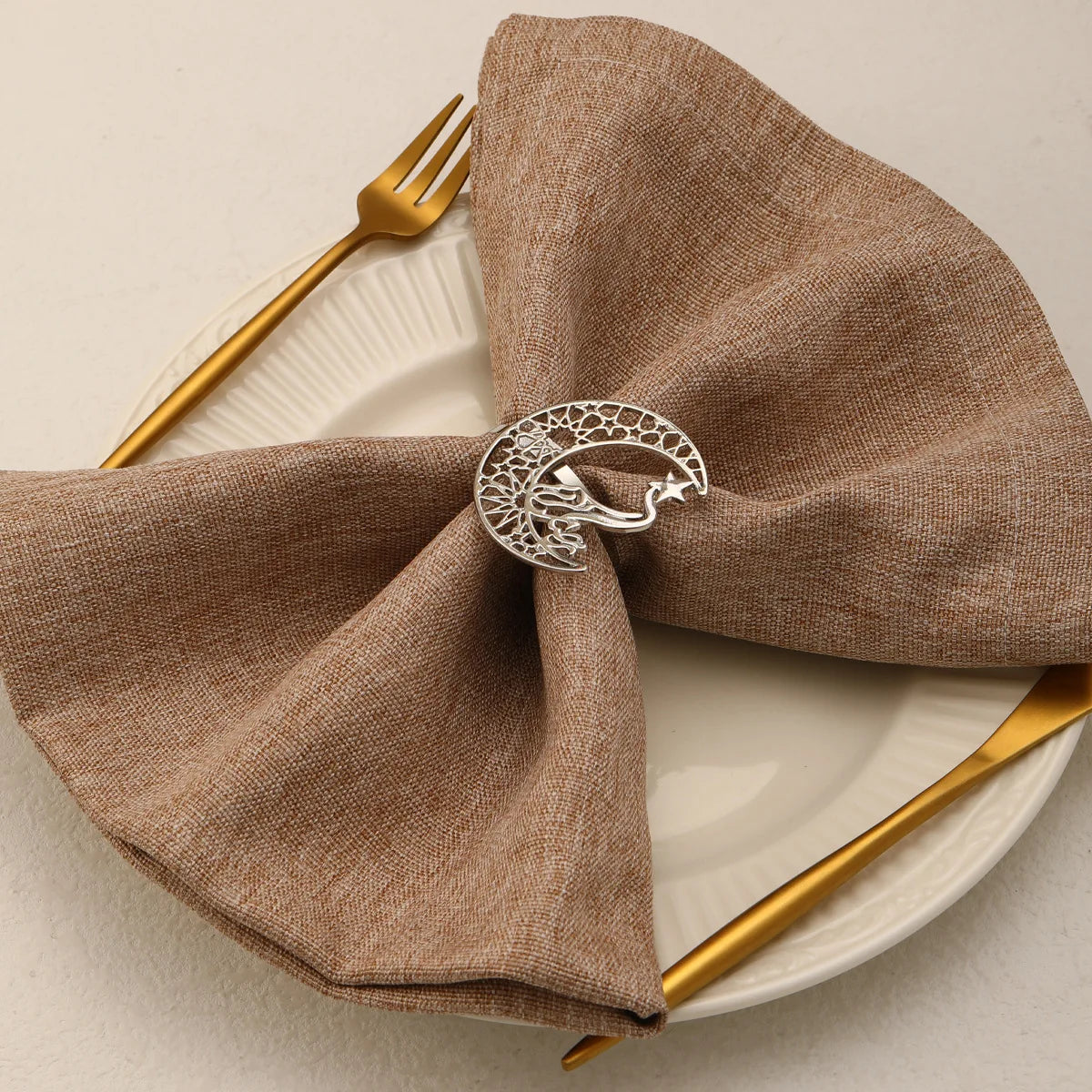 Gold Bismillah Napkin Holders