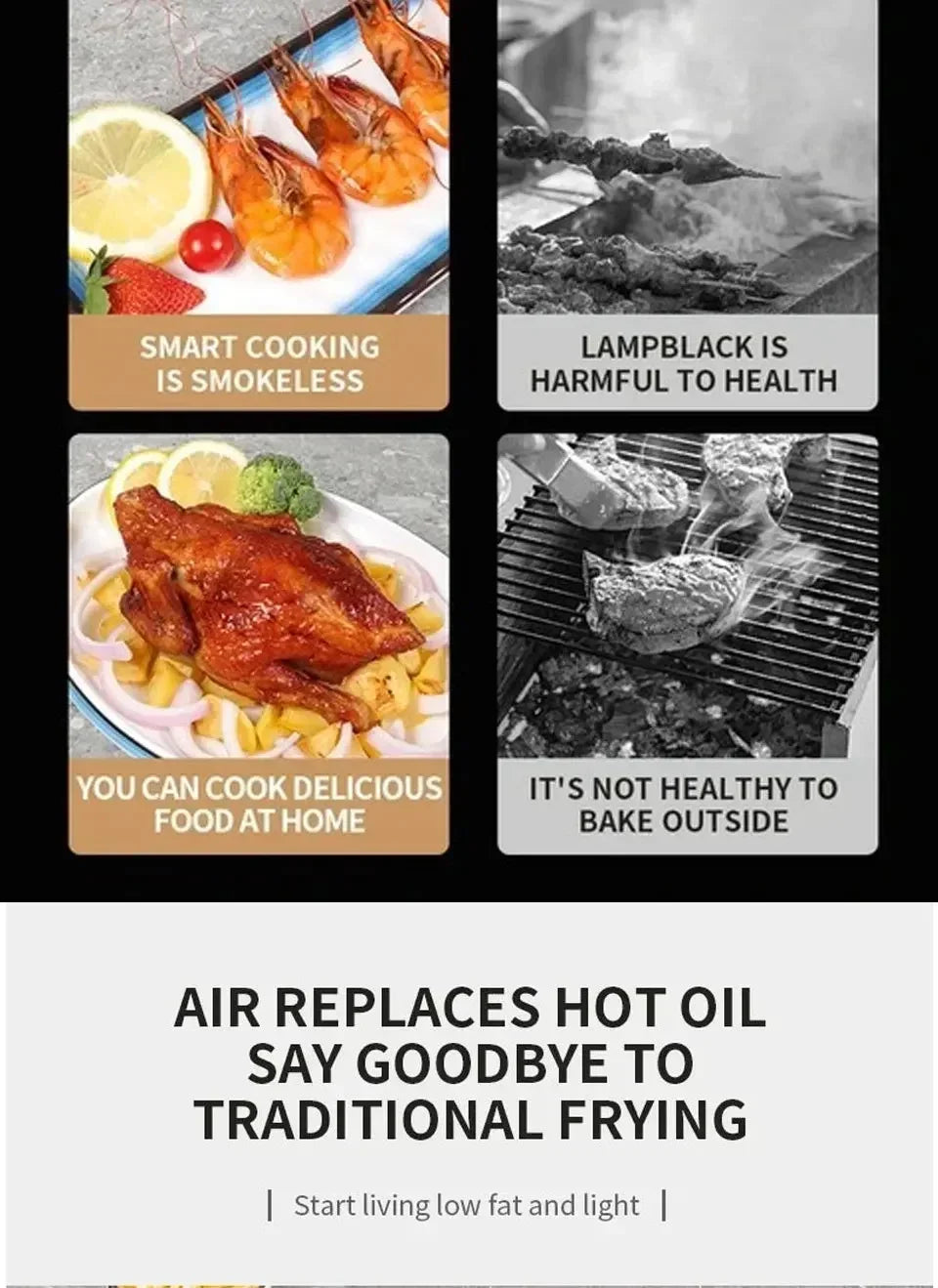 6L Air Fryer Multi-functional Intelligent Touch