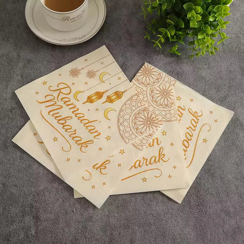 Serviettes de table Ramadan Lanterne de Lune