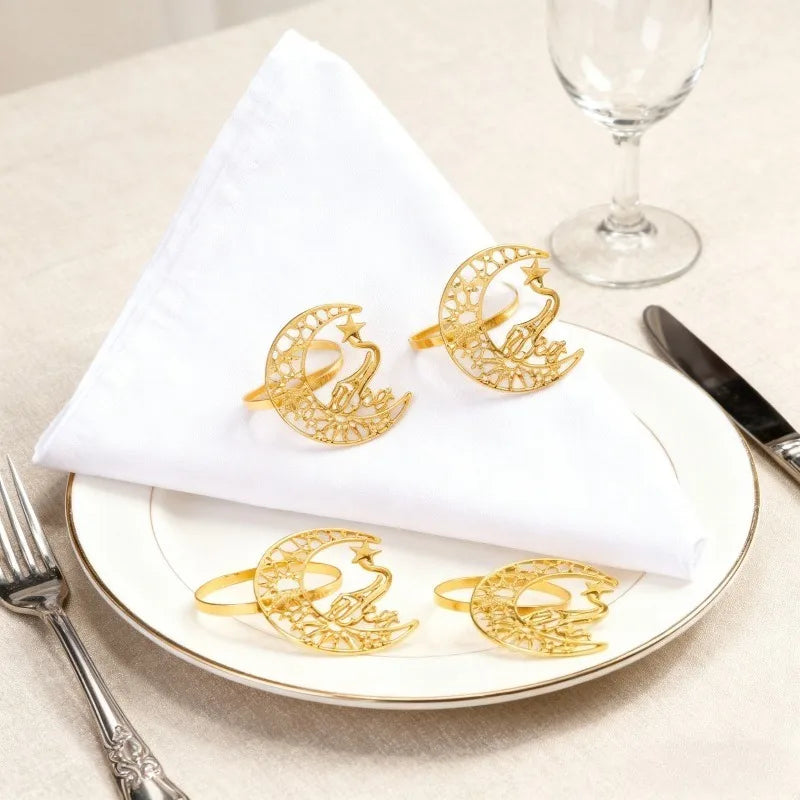 Gold Bismillah Napkin Holders