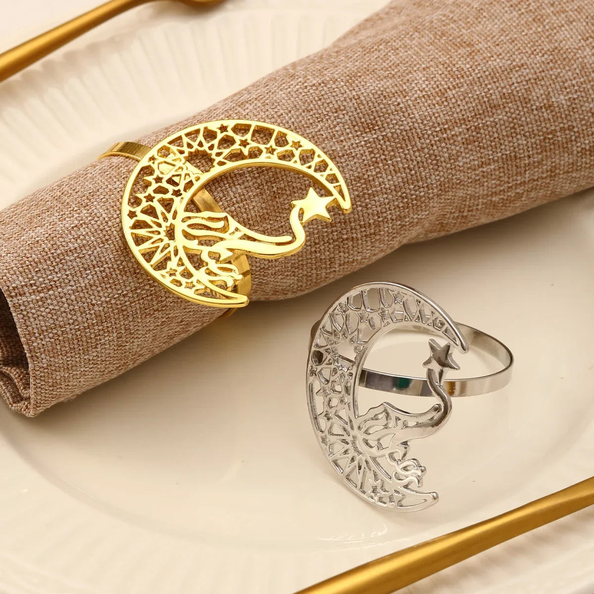 Gold Bismillah Napkin Holders