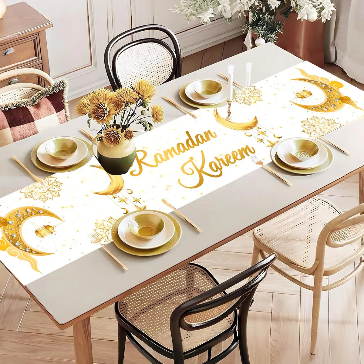 مفرش طاولة رمضان كريم