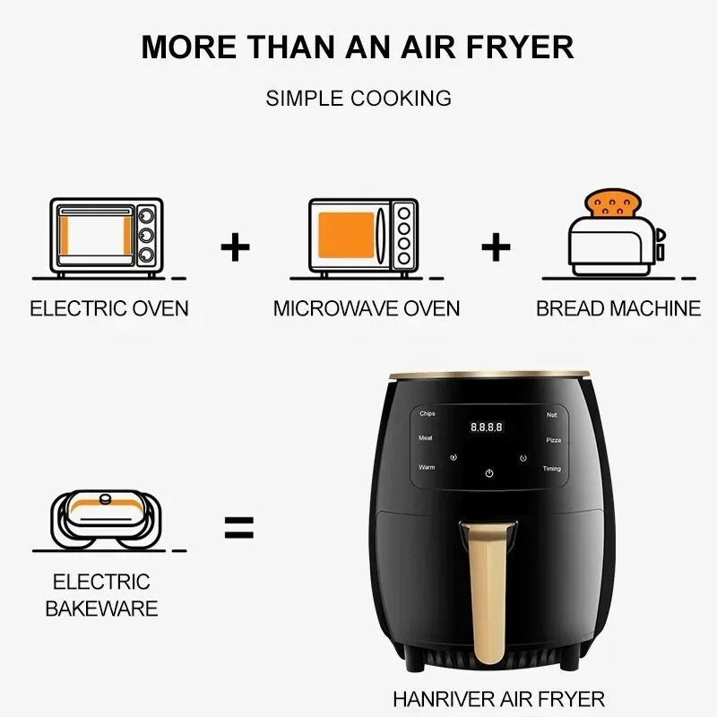 6L Air Fryer Multi-functional Intelligent Touch