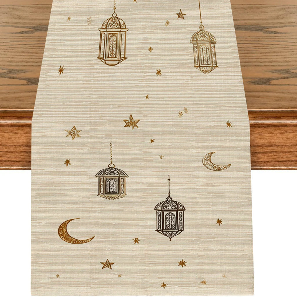 Ramadan Eid Mubarak Polyester Table Runner
