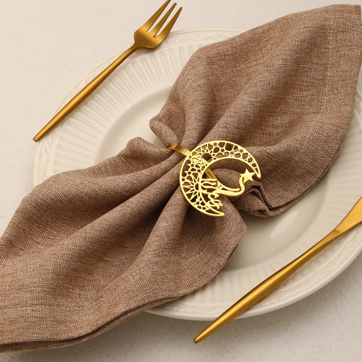 Gold Bismillah Napkin Holders