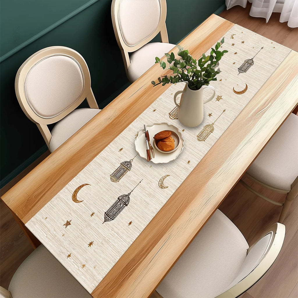 Ramadan Eid Mubarak Polyester Table Runner