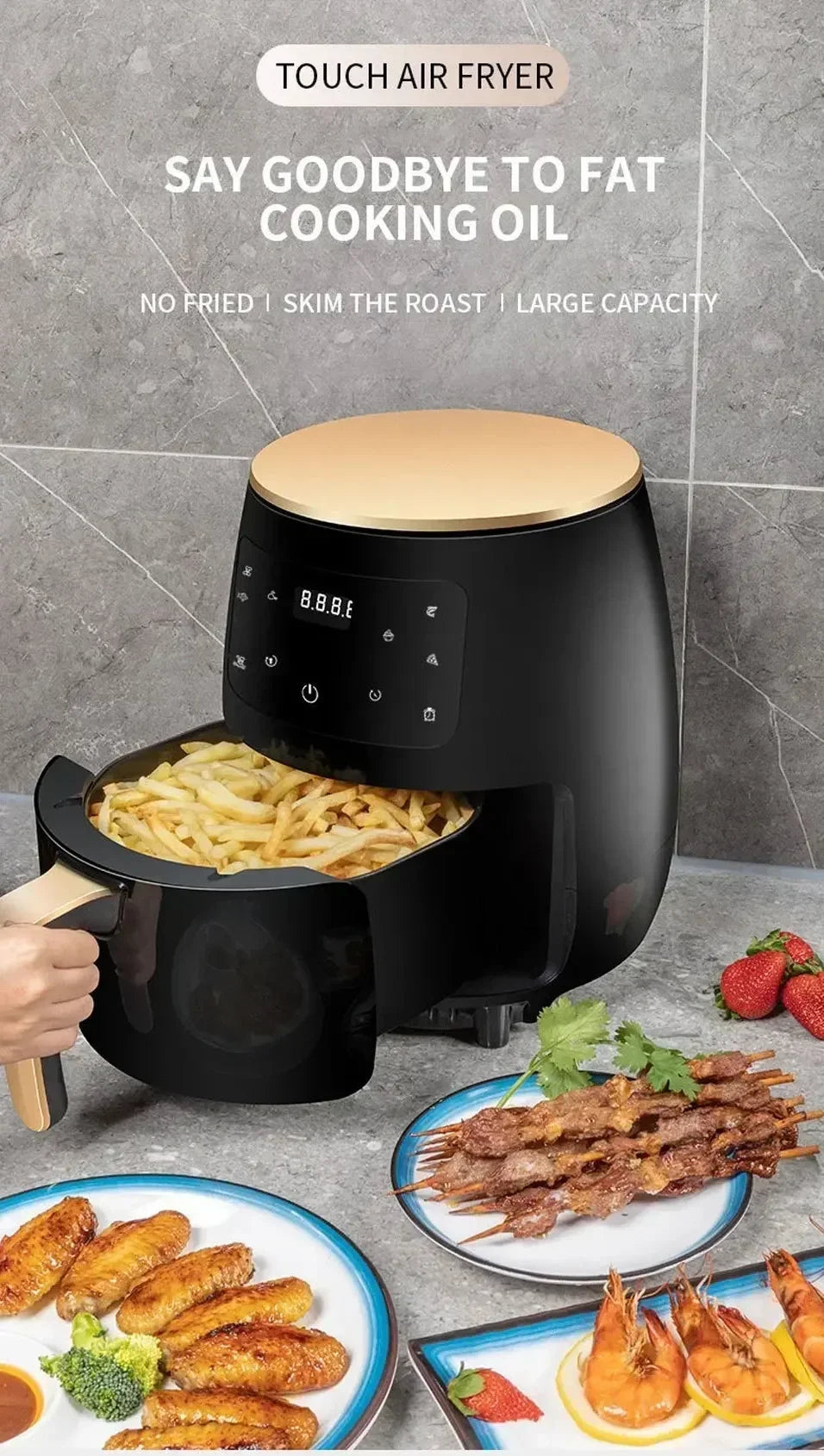 6L Air Fryer Multi-functional Intelligent Touch