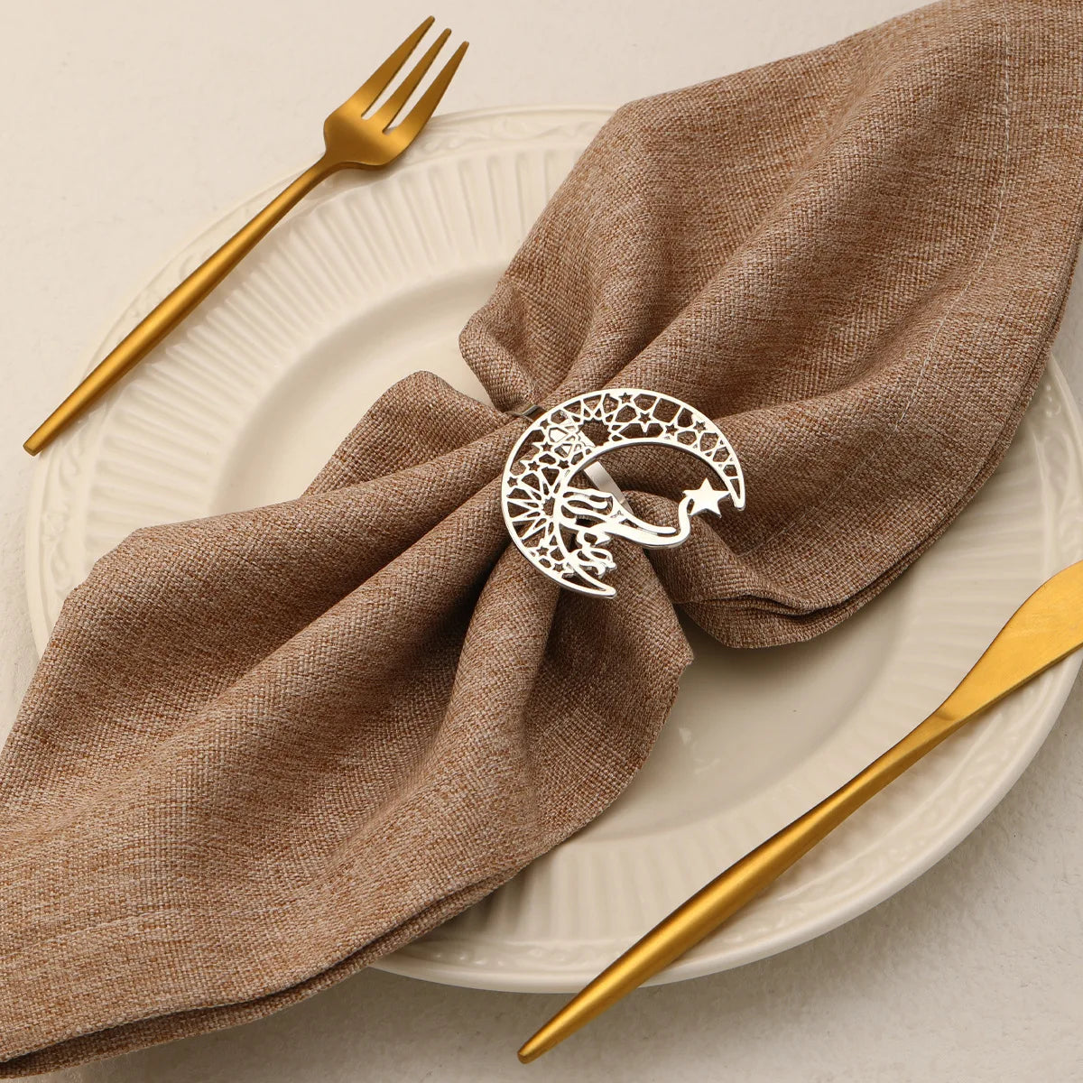 Gold Bismillah Napkin Holders