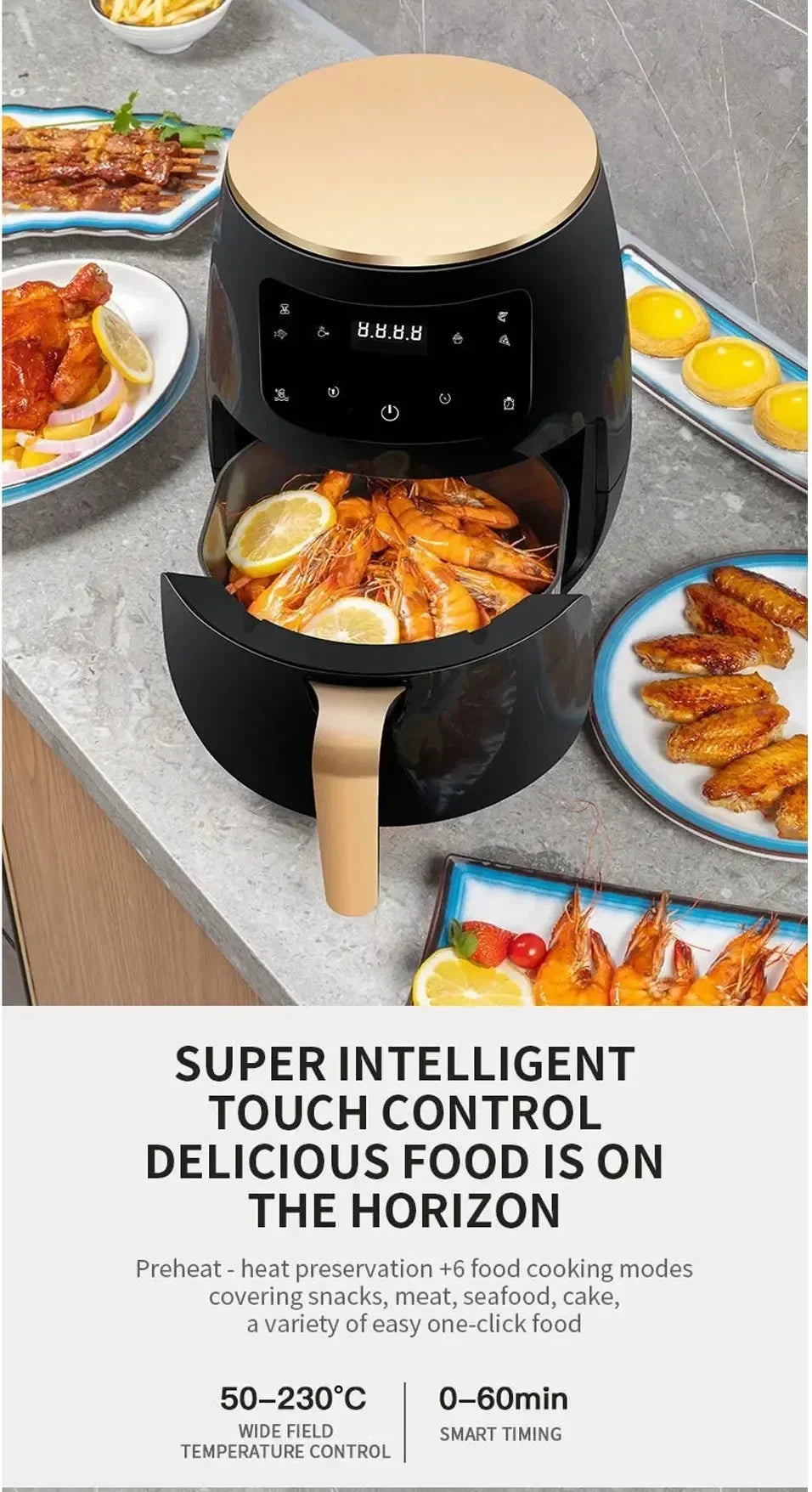 6L Air Fryer Multi-functional Intelligent Touch