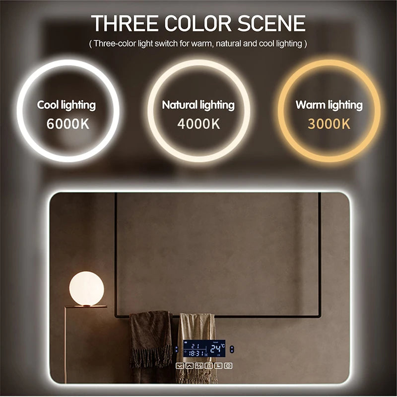 Smart Bathroom Makeup Mirror