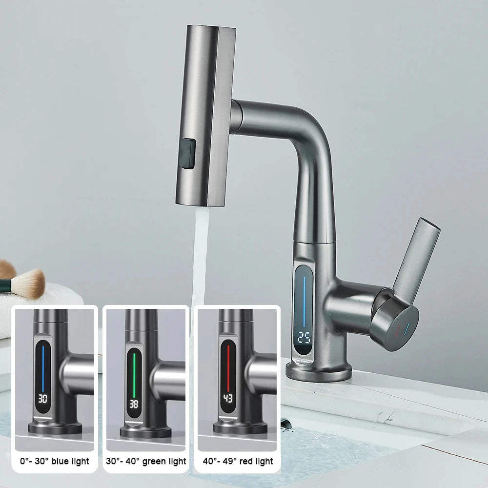 صنبور FlowTouch الرقمي القابل للسحب