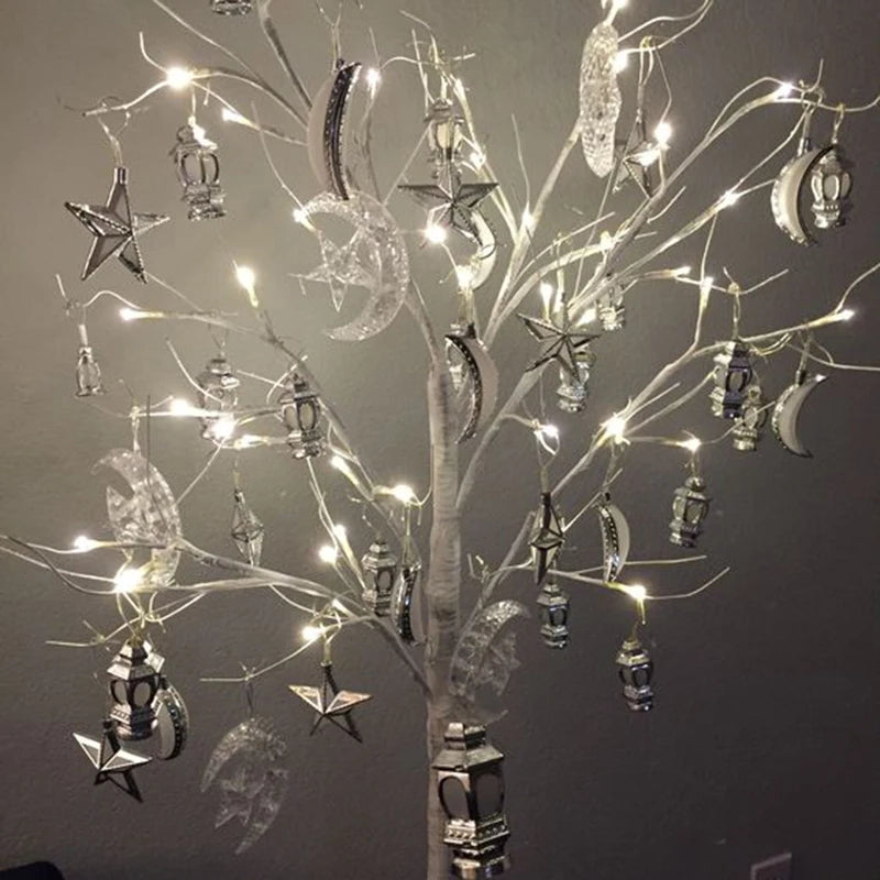 Lighted Birch Trees Star