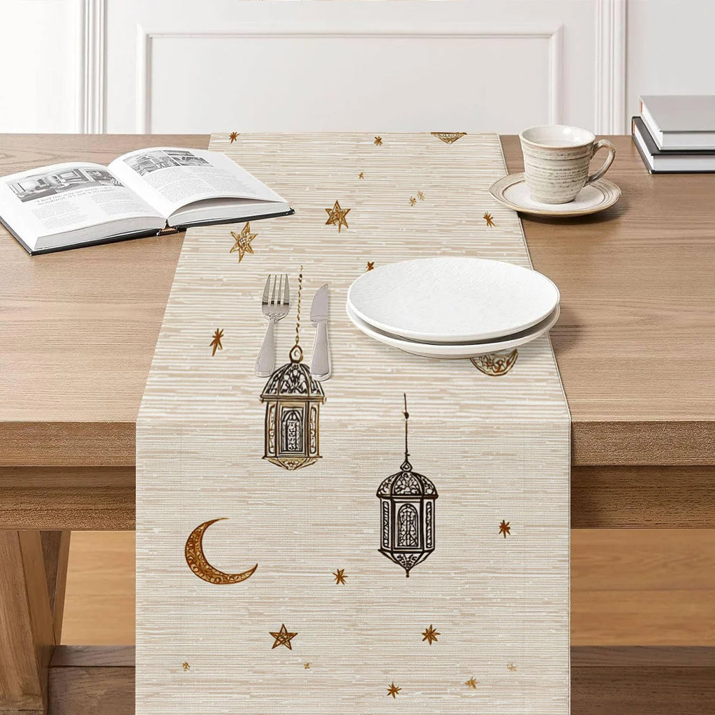 Ramadan Eid Mubarak Polyester Table Runner